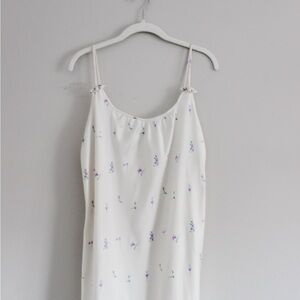 Floral White Slip Dress
